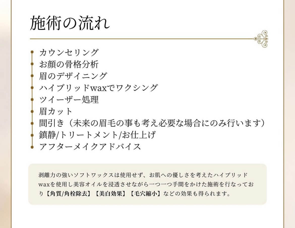 眉スタイリングの流れ